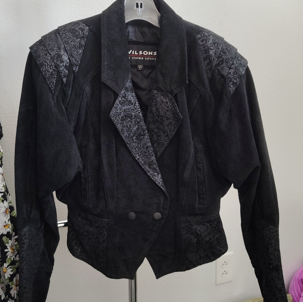 Gothic VTG 1980s Black Genuine Leather Vampire Jacket